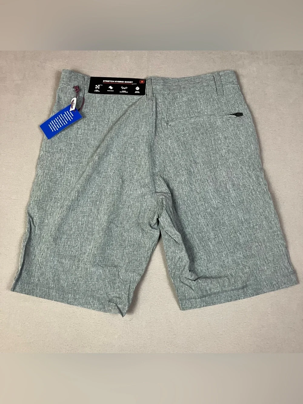 Hawke & Co. Men’s Size 30 Stretch Hybrid Performance Shorts Light Gray NWT!